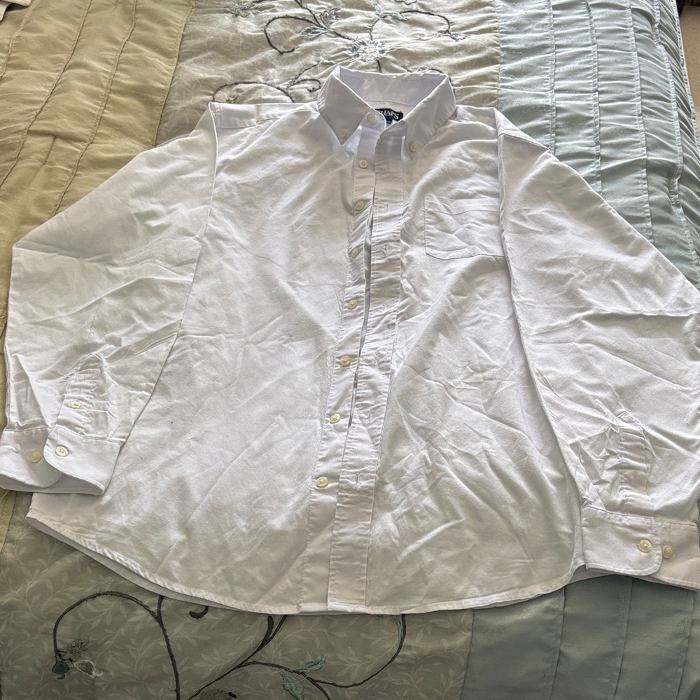 Chaps Classic White Boys Dress Shirt
